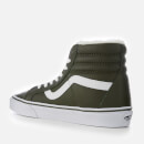 Vans Men's Sk8-Hi Reissue Leather/Fleece Trainers - Olive Night/True White
