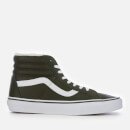 Vans Men's Sk8-Hi Reissue Leather/Fleece Trainers - Olive Night/True White