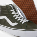 Vans Men's Sk8-Hi Reissue Leather/Fleece Trainers - Olive Night/True White