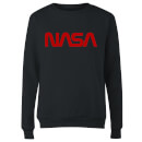 NASA Worm Red Logotype Women's Sweatshirt - Black