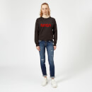 NASA Worm Red Logotype Women's Sweatshirt - Black