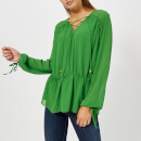 MICHAEL MICHAEL KORS Women's Lacing Top - Green