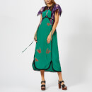 Coach 1941 Women's Lace Embroidered Dress - Emerald Green