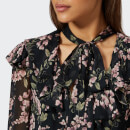 Zimmermann Women's Fleeting Flounce Mini Dress - Black Wisteria Floral
