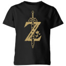 Nintendo The Legend Of Zelda Master Sword Kid's T-Shirt - Black