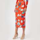 Diane von Furstenberg Women's Tailored Midi Pencil Skirt - Asher Vermillion