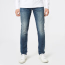 Edwin Men's ED-85 Slim Tapered Drop Crotch Red Listed Selvage Denim Jeans - Mission Wash