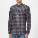 Edwin Men's Light Herringbone Standard Long Sleeve Shirt - Dark Slate