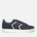 Armani Exchange Men's Saffiano Embossed Low Top Trainers - Navy