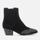 Ash Women's Hook Suede Heeled Ankle Boots - Black