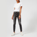 Calvin Klein Jeans Women's Institutional Satin Box Logo T-Shirt - Bright White