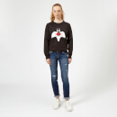Sweat Femme Gros Plan Sylvestre Grosminet Looney Tunes - Noir