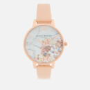 Olivia Burton Women's Marble Florals Watch - Nude Peach/Rose Gold