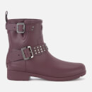 Hunter Women's Refined Stud Biker Boots - Oxblood