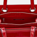 Armani Exchange Women's Patent Logo Small Tote Bag - Red