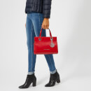 Armani Exchange Women's Patent Logo Small Tote Bag - Red