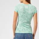 Superdry Women's Vintage Logo Aop Burnout Entry T-Shirt - Burnout Mint