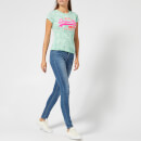 Superdry Women's Vintage Logo Aop Burnout Entry T-Shirt - Burnout Mint