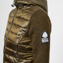Superdry Women's SD Storm Hybrid Zip Hood Jacket - Khaki/Khaki Grit