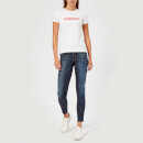 Guess Women's Short Sleeve Crew Neck Lettering T-Shirt - True White