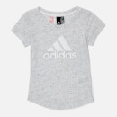 adidas Girls ID Winner Short Sleeve T-Shirt - White