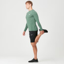 Performance Langarm T-Shirt - Grüner Kalk - XS - Dark Green Marl