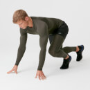 Myprotein Charge Compression Long Sleeve Top - Dark Khaki - XS - Dark Khaki