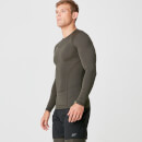 Myprotein Charge Compression Long Sleeve Top - Dark Khaki - XS - Dark Khaki