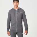 Myprotein Tru-Fit Full Zip Hoodie - Charcoal Marl - XS - Charcoal Marl