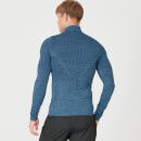 Sculpt Seamless 1/4 Zip Top - Petrol Blue - XS - Petrol Blue