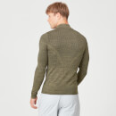 Camisola com fecho de correr Sculpt Seamless ¼ - XS - Light Olive