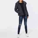 Armani Exchange Women's Down Short Jacket with Hood - Navy