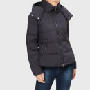Armani Exchange Women's Down Short Jacket with Hood - Navy