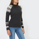 Barbour Heritage Women's Ruby Fair Isle Jumper - Dk Grey Marl