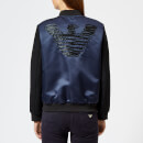 Emporio Armani Women's Short Bomber Jacket - Navy