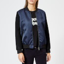 Emporio Armani Women's Short Bomber Jacket - Navy