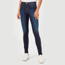 Emporio Armani Women's J20 High Rise Jeans - Blue