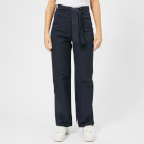 Maison Kitsuné Women's Canvas Sun Wide Leg Pants - Anthracite