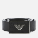 Emporio Armani Men's Plate Belt - Black