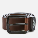 Emporio Armani Men's Vitello Mosso Leather Belt - T.Moro