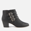 Clarks Women's Maypearl Rayna Tumbled Leather Heeled Ankle Boots - Black
