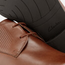 Clarks Men's Bampton Walk Leather Derby Shoes - British Tan