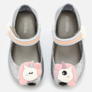 Mini Melissa Toddlers' Ultragirl Unicorn 20 Ballet Flats - Silver Glitter