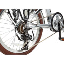 Lectro Folding 7 Speed Electric Power Assisted Bike - Silver