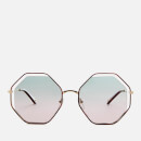 Chloe Women's Poppy Octagon Frame Sunglasses - Havana/Green Rose
