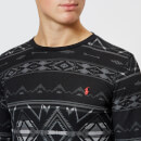 Polo Ralph Lauren Men's Mini Waffle Crew Neck Sweatshirt - Charcoal Beacon