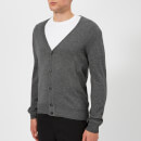 Maison Margiela Men's Gauge 14 Jersey Cardigan Elbow Patches Decortique - Medium Grey Melange
