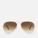 Ray-Ban Men's Aviator Metal Frame Sunglasses - Gold