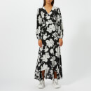 Ganni Women's Kochhar Print Long Dress - Black