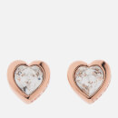 Ted Baker Women's Han Swarovski Crystal Heart Earrings - Rose Gold/Crystal